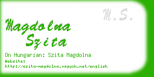 magdolna szita business card